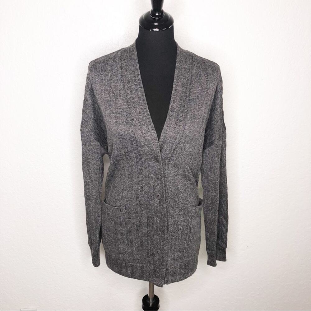 Torrid Sleep charcoal gray knit button front cardigan sweater size 2 or 2X